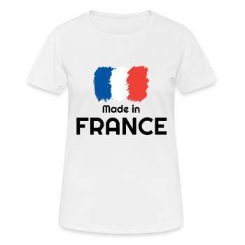 Frankreich, französische Flagge, Frankreich Land, Frankreich Flagge, - Frauen T-Shirt atmungsaktiv - Weiß - Vorne - AI Model Female 172 dark (172cm)