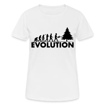 Tronçonneuse Evolution Noir - T-shirt respirant Femme - blanc - Devant - AI Model Female 172 dark (172cm)