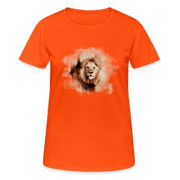 Lion splash - Women's Breathable T-Shirt - neon orange - Front - AI Model Female 172 dark (172cm)