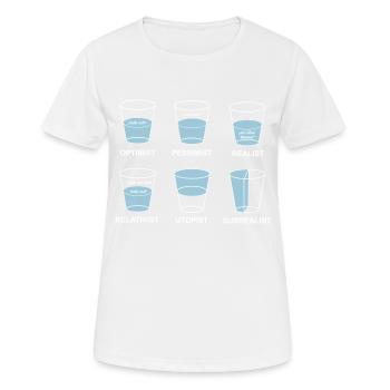 perspektive - Frauen T-Shirt atmungsaktiv - Weiß - Vorne - AI Model Female 172 dark (172cm)