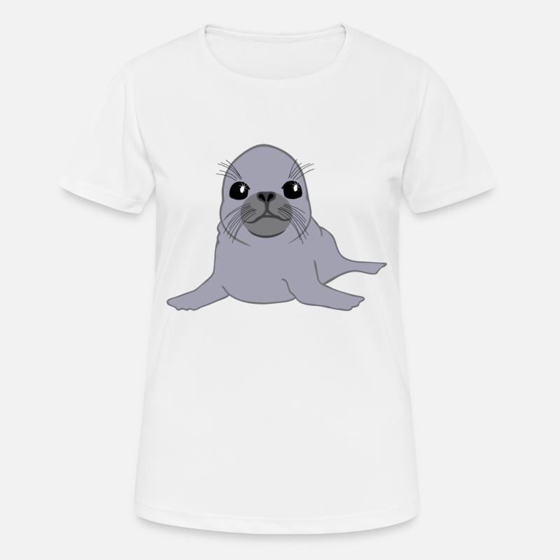 Seal - Seerobbe - Women's Breathable T-Shirt - white