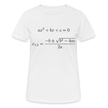 quadratic equation - Women's Breathable T-Shirt - white - Front - AI Model Female 172 dark (172cm)