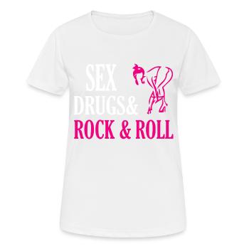 Rock Music Rock and Roll - Women's Breathable T-Shirt - white - Front - AI Model Female 172 dark (172cm)