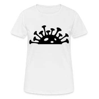 Semi Corona Virus (1c) - T-shirt respirant Femme - blanc - Devant - AI Model Female 172 dark (172cm)