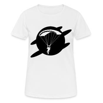 Paragliding - Frauen T-Shirt atmungsaktiv - Weiß - Vorne - AI Model Female 172 dark (172cm)