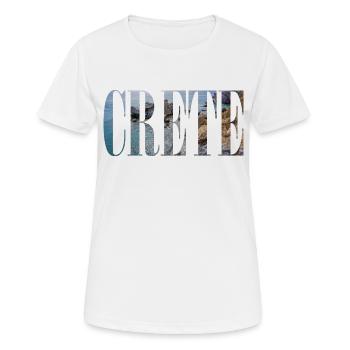 Kreta Urlaub mit Strand Griechenland - Frauen T-Shirt atmungsaktiv - Weiß - Vorne - AI Model Female 172 dark (172cm)