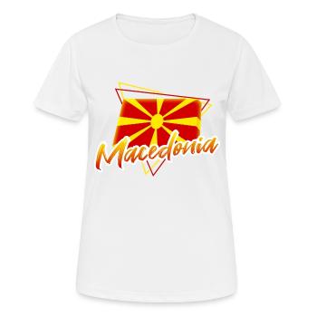 Macédoine - T-shirt respirant Femme - blanc - Devant - AI Model Female 172 dark (172cm)