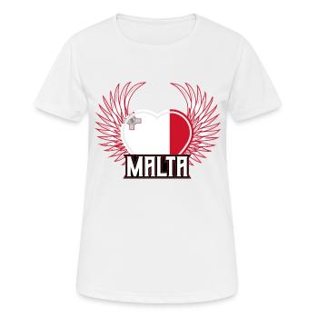 Malta - Frauen T-Shirt atmungsaktiv - Weiß - Vorne - AI Model Female 172 dark (172cm)