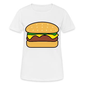 Burger - Frauen T-Shirt atmungsaktiv - Weiß - Vorne - AI Model Female 172 dark (172cm)