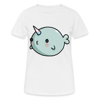 Doux Narwal Transgender Drapeau Drapeau LGBTQ - T-shirt respirant Femme - blanc - Devant - AI Model Female 172 dark (172cm)