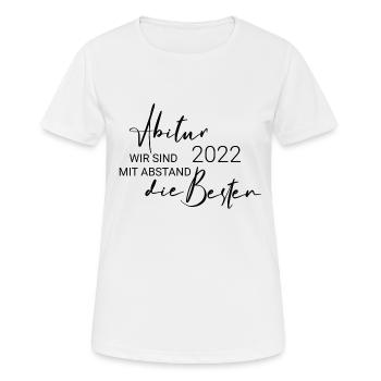 ABITUR 2022 - Frauen T-Shirt atmungsaktiv - Weiß - Vorne - AI Model Female 172 dark (172cm)