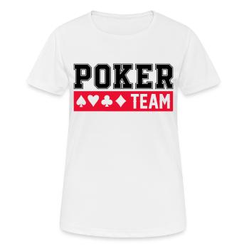 Équipe de poker - T-shirt respirant Femme - blanc - Devant - AI Model Female 172 dark (172cm)