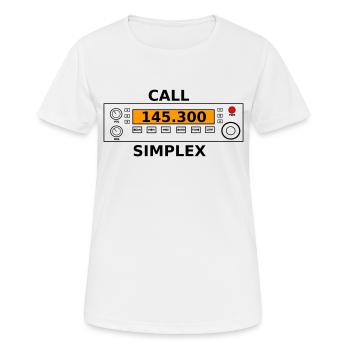 Funkruf 145.300 Mhz Amateurfunk - Frauen T-Shirt atmungsaktiv - Weiß - Vorne - AI Model Female 172 dark (172cm)