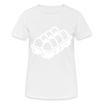 Eier symbol - Frauen T-Shirt atmungsaktiv - Weiß - Vorne - AI Model Female 172 dark (172cm)