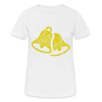Cloches griffonnées Cloche Cloche Noir - T-shirt respirant Femme - blanc - Devant - AI Model Female 172 dark (172cm)