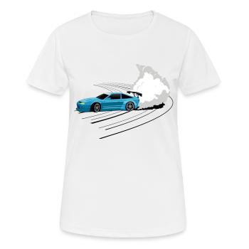 Car drifting - Women's Breathable T-Shirt - white - Front - AI Model Female 172 dark (172cm)