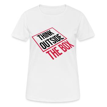 Thinking outside perspective - Women's Breathable T-Shirt - white - Front - AI Model Female 172 dark (172cm)