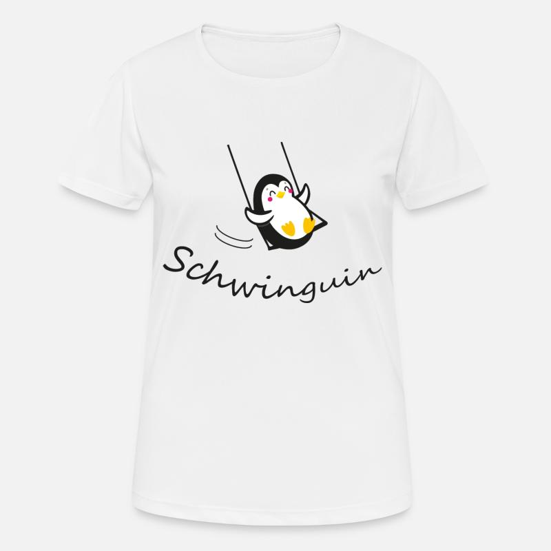 Schwinguin - Frauen T-Shirt atmungsaktiv - Weiß
