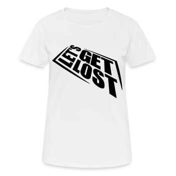Lets Get Lost - Women's Breathable T-Shirt - white - Front - AI Model Female 172 dark (172cm)