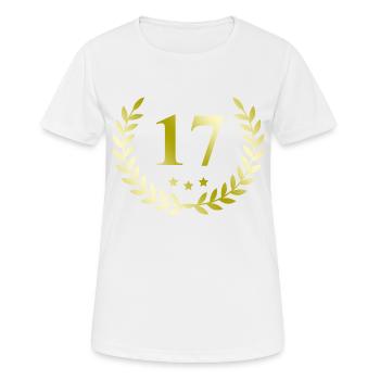 17 Couronne numérique - T-shirt respirant Femme - blanc - Devant - AI Model Female 172 dark (172cm)