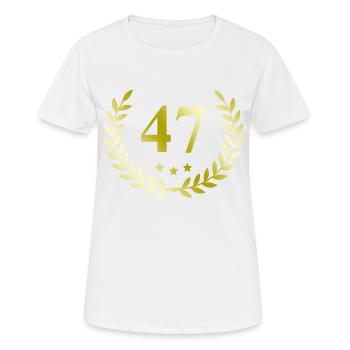 47 Couronne numérique - T-shirt respirant Femme - blanc - Devant - AI Model Female 172 dark (172cm)