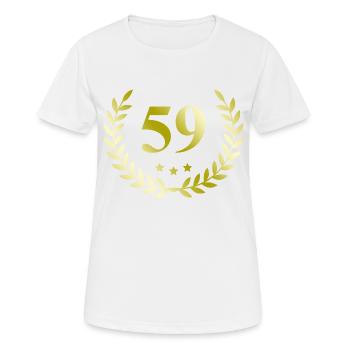 59 Couronne numérique - T-shirt respirant Femme - blanc - Devant - AI Model Female 172 dark (172cm)
