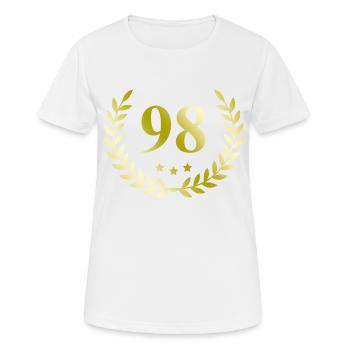 98 Number wreath - Women's Breathable T-Shirt - white - Front - AI Model Female 172 dark (172cm)