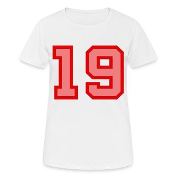 Cool Retro Retrostyle Numéro de maillot numéro de dos - T-shirt respirant Femme - blanc - Devant - AI Model Female 172 dark (172cm)