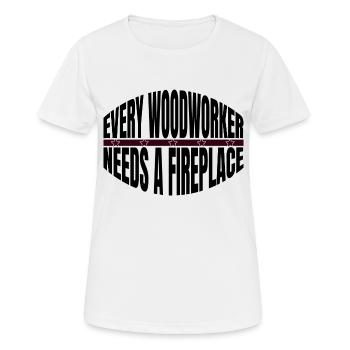 the carpenters funshirt lumber funny carpenter - Frauen T-Shirt atmungsaktiv - Weiß - Vorne - AI Model Female 172 dark (172cm)