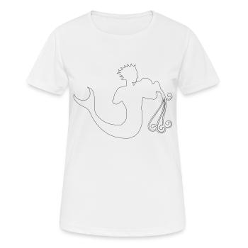 Verseau - T-shirt respirant Femme - blanc - Devant - AI Model Female 172 dark (172cm)