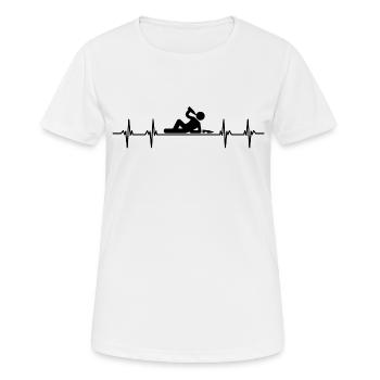 Heartbeat - Ivrognes avec de la bière - The Drunkard - T-shirt respirant Femme - blanc - Devant - AI Model Female 172 dark (172cm)