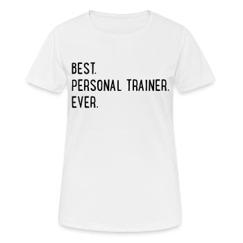 Personal Trainer - Women's Breathable T-Shirt - white - Front - AI Model Female 172 dark (172cm)