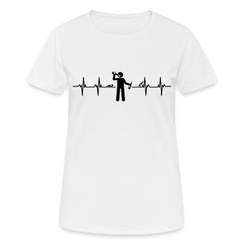 Heartbeat - Ivrognes avec de la bière - The Drunkard - T-shirt respirant Femme - blanc - Devant - AI Model Female 172 dark (172cm)