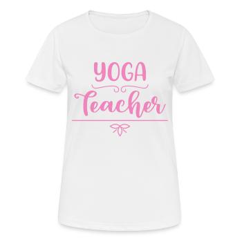 Professeur de Yoga Cadeau Namaste Méditation École de Yoga - T-shirt respirant Femme - blanc - Devant - AI Model Female 172 dark (172cm)