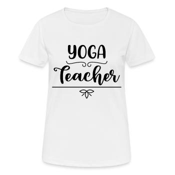 Professeur de Yoga Cadeau Namaste Méditation École de Yoga - T-shirt respirant Femme - blanc - Devant - AI Model Female 172 dark (172cm)