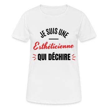 I AM A ESTHETICIAN WHO DECHIRES - Women's Breathable T-Shirt - white - Front - AI Model Female 172 dark (172cm)