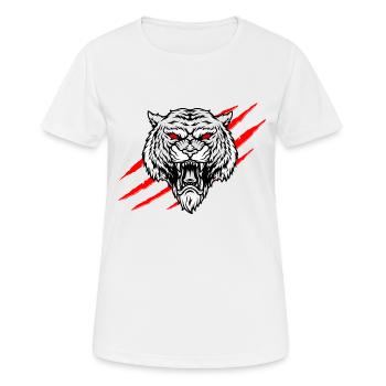 Tigre maléfique - T-shirt respirant Femme - blanc - Devant - AI Model Female 172 dark (172cm)
