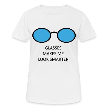 lunettes - T-shirt respirant Femme - blanc - Devant - AI Model Female 172 dark (172cm)