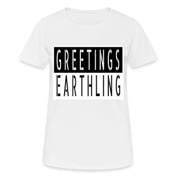 spaceship bday area51 statement memes - Frauen T-Shirt atmungsaktiv - Weiß - Vorne - AI Model Female 172 dark (172cm)