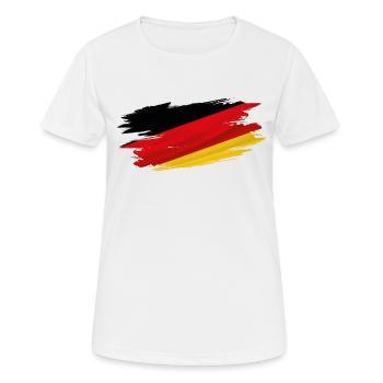Flag Patriot Gift Pays d’origine Allemagne - T-shirt respirant Femme - blanc - Devant - AI Model Female 172 dark (172cm)