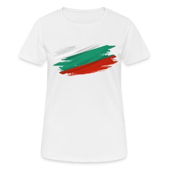 Flag Patriot Gift Pays d’origine Bulgarie - T-shirt respirant Femme - blanc - Devant - AI Model Female 172 dark (172cm)