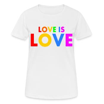 Love is love - T-shirt respirant Femme - blanc - Devant - AI Model Female 172 dark (172cm)