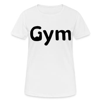 Gym | Bizeps im Fitness - Frauen T-Shirt atmungsaktiv - Weiß - Vorne - AI Model Female 172 dark (172cm)