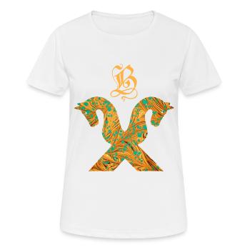 pignon de cheval e 95 b - T-shirt respirant Femme - blanc - Devant - AI Model Female 172 dark (172cm)