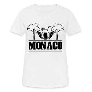 Monaco - Frauen T-Shirt atmungsaktiv - Weiß - Vorne - AI Model Female 172 dark (172cm)