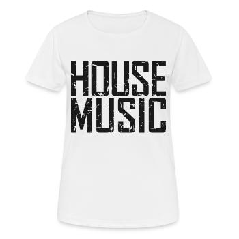 House Music Logo - Frauen T-Shirt atmungsaktiv - Weiß - Vorne - AI Model Female 172 dark (172cm)