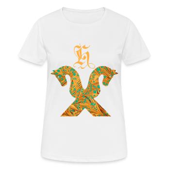 cheval pignon e 95 h - T-shirt respirant Femme - blanc - Devant - AI Model Female 172 dark (172cm)