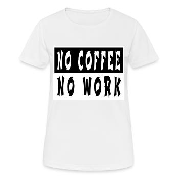 present birthday present coffeebean tired morning - Women's Breathable T-Shirt - white - Front - AI Model Female 172 dark (172cm)