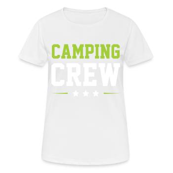 Camping Crew - Women's Breathable T-Shirt - white - Front - AI Model Female 172 dark (172cm)