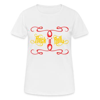 Rock'n'roll pour toujours rockabilly - T-shirt respirant Femme - blanc - Devant - AI Model Female 172 dark (172cm)